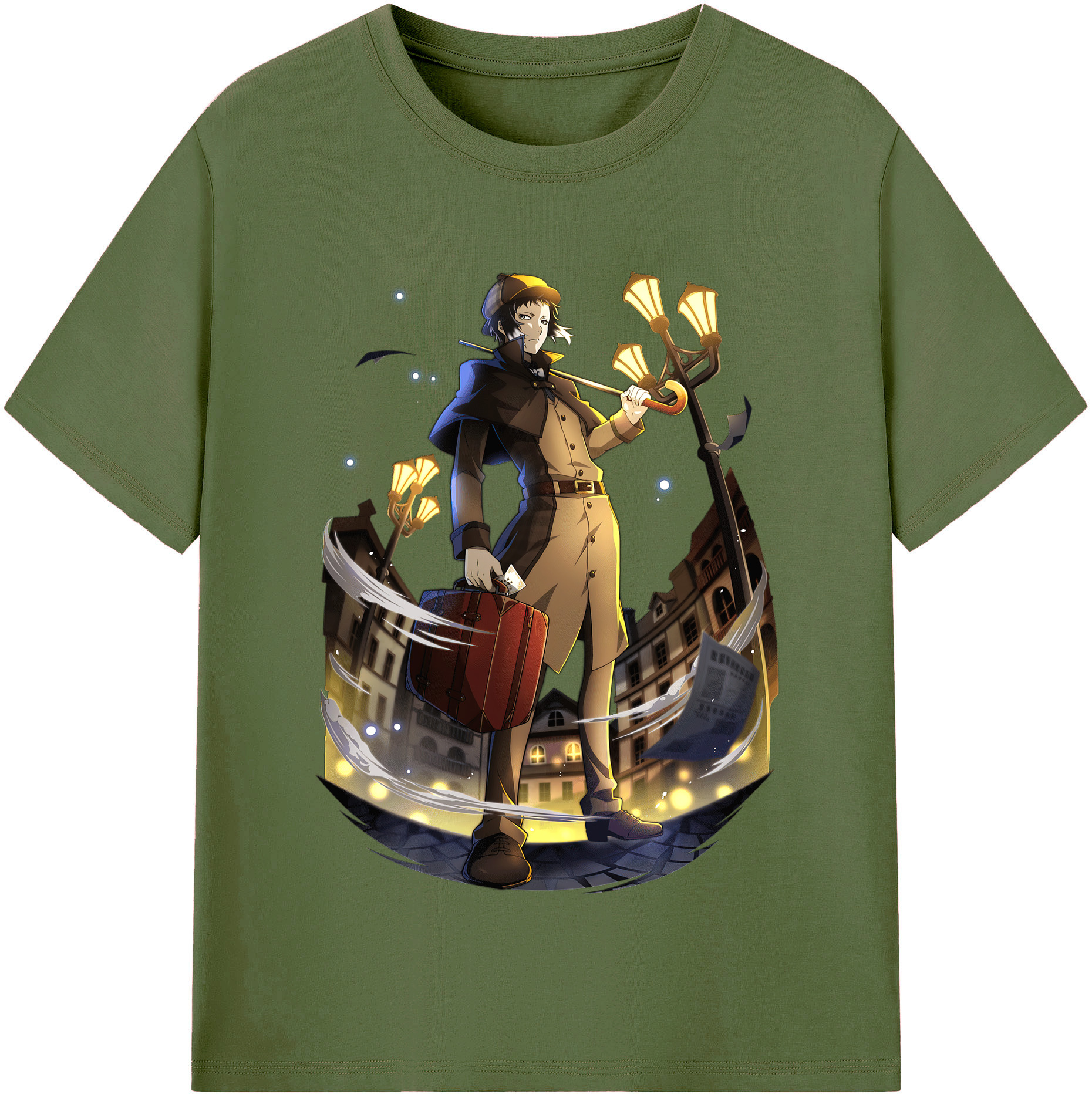 （画像用） 文豪ストレイドッグス Bungo Stray Dogs 綿100％半袖Tシャツ（フロントプリント）